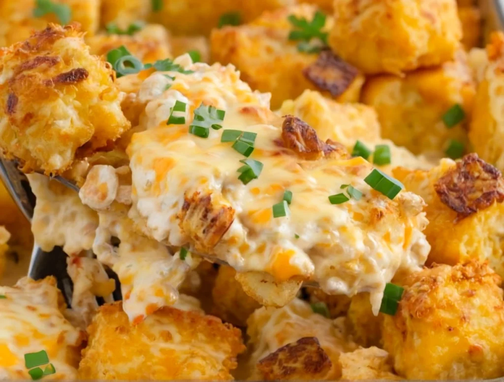 Cheesy Chicken Tater Tot Casserole