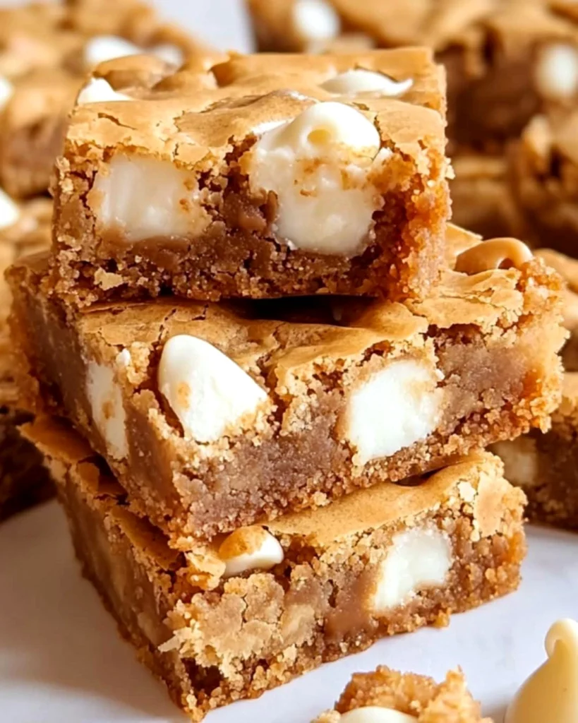 Biscoff White Chocolate Chip Blondies: A Sweet and Chewy Treat