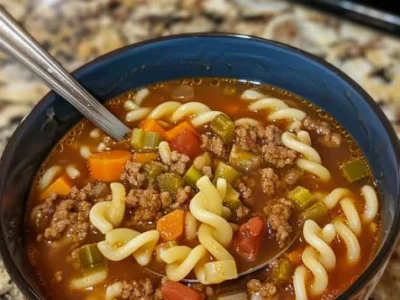 Hearty Hamburger Noodle Soup: A Cozy, Flavor-Packed Meal