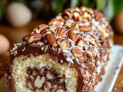 Decadent German Chocolate Coconut Pecan Roll Cake: A Rich and Indulgent Dessert