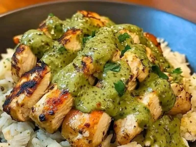 Epic Peruvian Chicken & Rice with Zesty Green Sauce: A Flavorful Feast