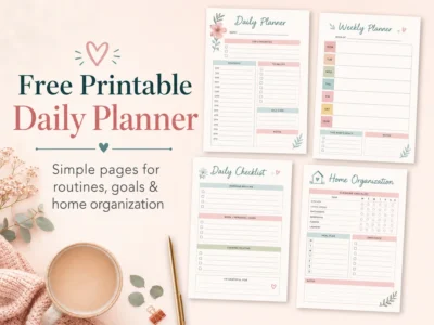 Free Printable Life Planner and Household Planner Templates