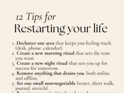 12 Tips for Restarting Your Life