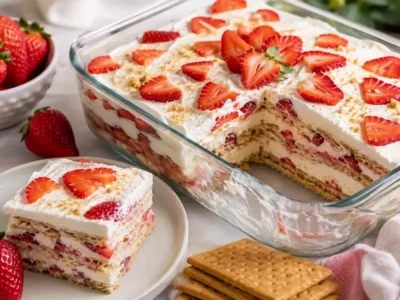 Easy Strawberry Icebox Cake Recipe – The Perfect No-Bake Summer Dessert