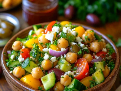 Mediterranean Chickpea Salad Recipe – Fresh, Healthy & Ready in 15 Minutes
