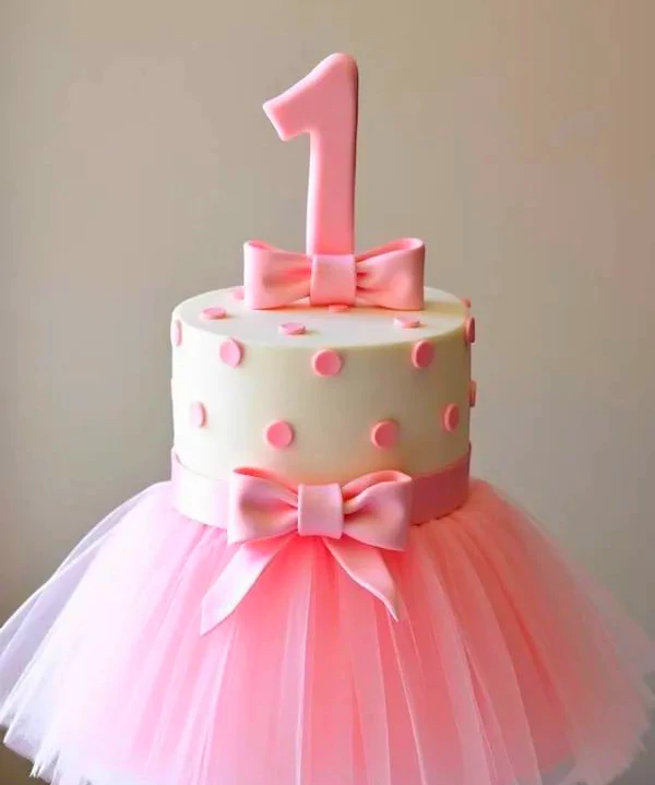 Pink First Birthday Tutu Cake Recipe