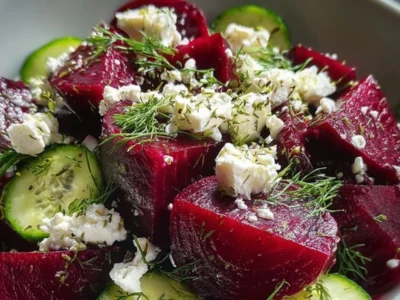 Beet Salad with Feta, Cucumbers, Dill Recipe