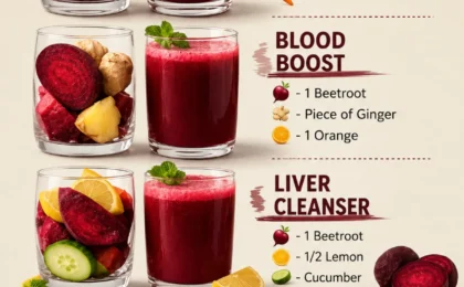 Beetroot juice recipes for health and energy.