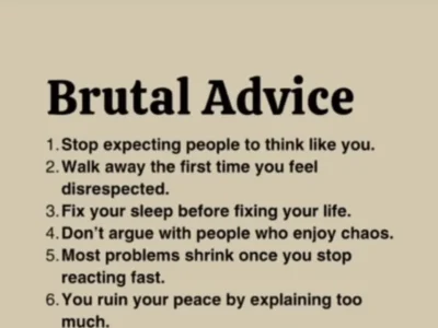 Brutal advice for a more fulfilling life
