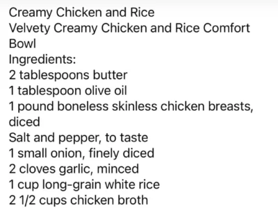 Creamy Chicken and Rice Comfort Bowl