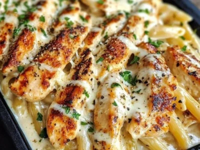 Creamy Garlic Chicken Penne with Parmesan Cream Sauce