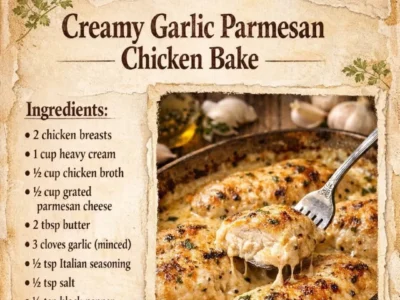 Creamy Garlic Parmesan Chicken Bake Recipe