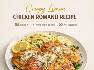 Crispy Lemon Chicken Romano Recipe or Golden and Flavorful Dinner