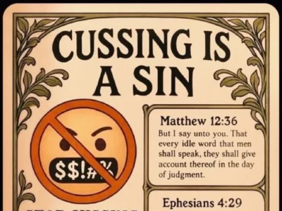 Cussing is a sin Bible verses and scriptures