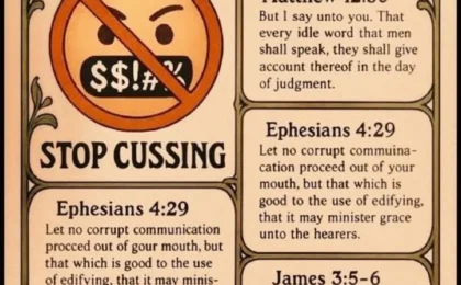 Bible verses and scriptures on cussing, exploring the biblical perspective on respectful speech.