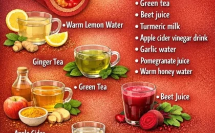 Colorful drinks in glasses, showcasing healthy beverage options.