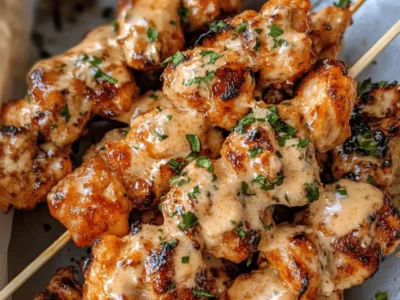 Easy Bang Bang Chicken Skewers Recipe Spicy and Flavorful