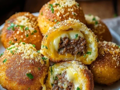 Garlic Parmesan Cheeseburger Bombs