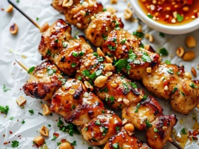 Honey Garlic Chicken Skewers