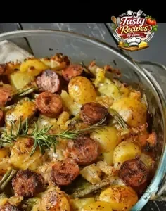 One-Pan Smoked Sausage Potato Bake Recipe