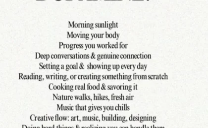 Handwritten wellness quote about inner peace on a notebook beside a cup of tea and small plant.