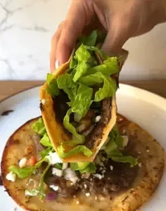 Smash Burger Tacos with Homemade Pico de Gallo