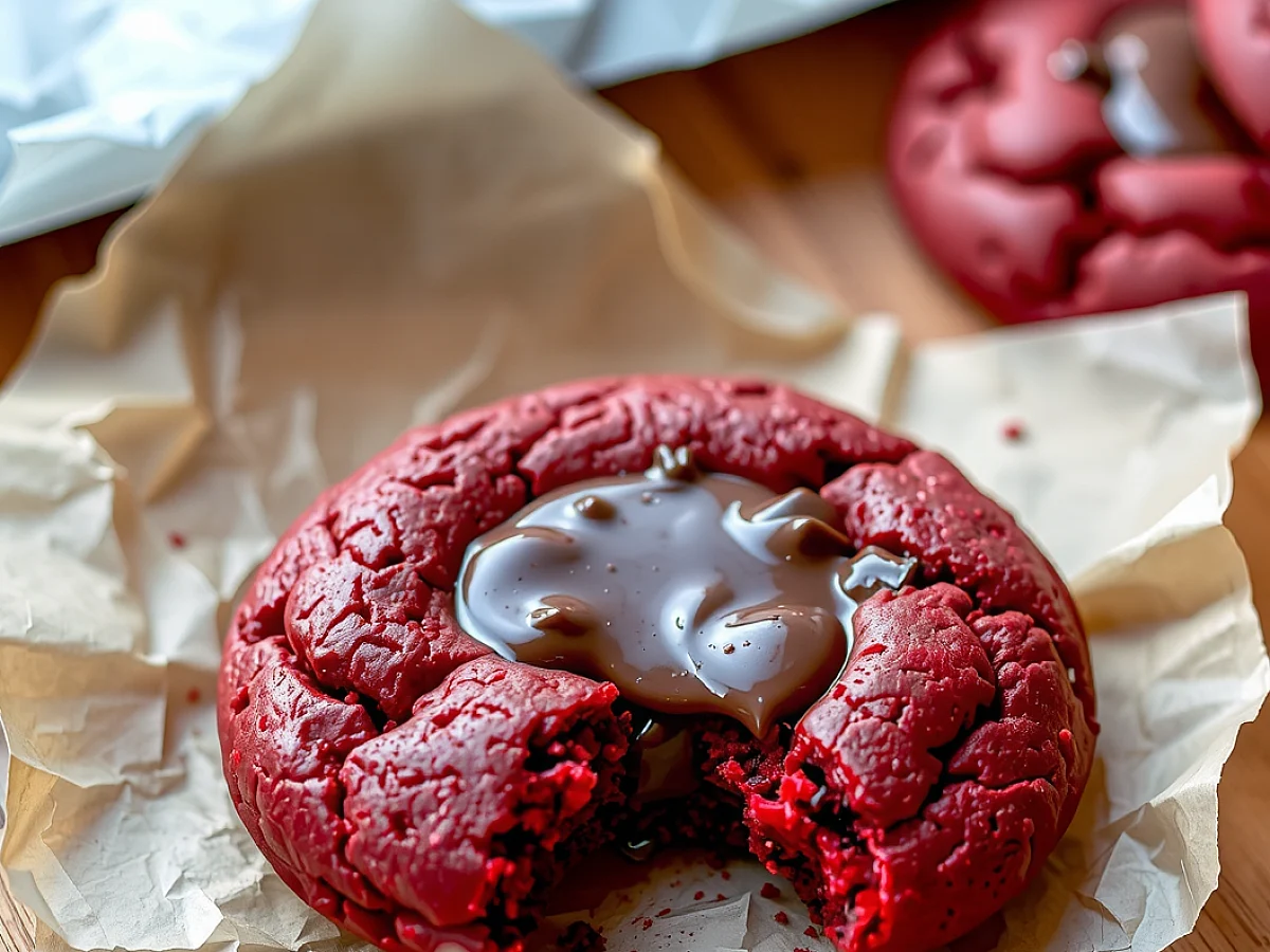 Red Velvet Cookies, freshly made and ready to serve