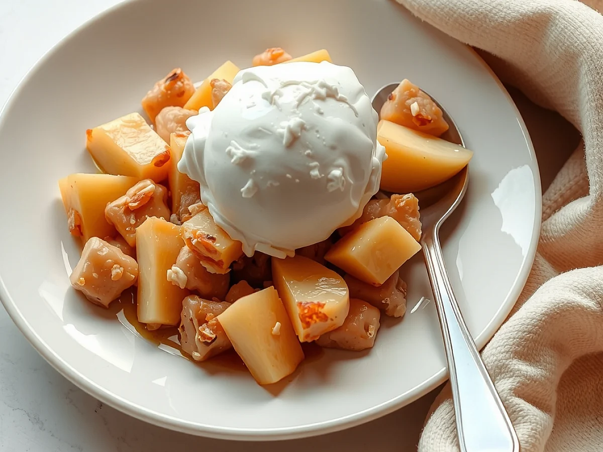 Apple Cobbler, freshly made and ready to serve