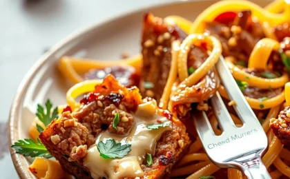 Garlic Butter Beef Pasta - Nourish, freshly made and ready to serve