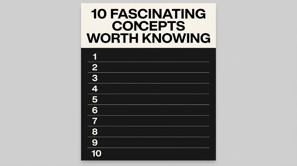 10 Fascinating Concepts Worth Knowing