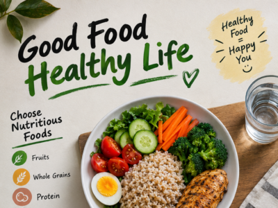 Healthy Food and Recipes Creative Poster Bowl – Easy