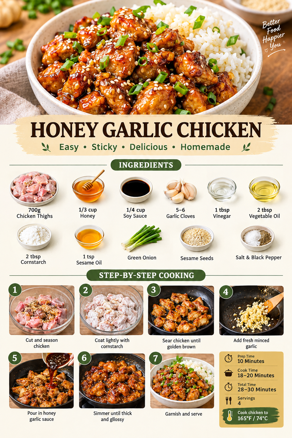 One-Pan Honey Garlic Chicken