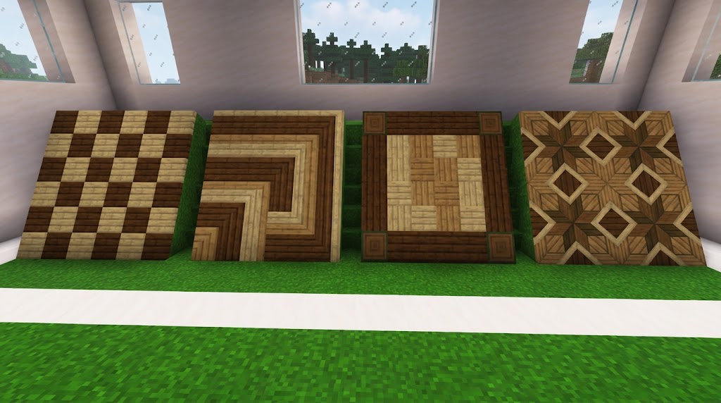 Minecraft Floor Designs: 4 Easy Wood Patterns