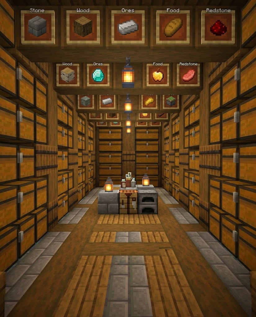 Minecraft Storage Room: 17 Easy Categories